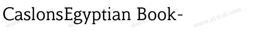 CaslonsEgyptian Book字体转换